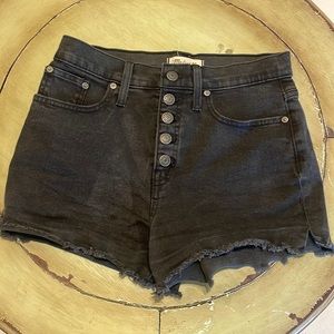 Madewell Washed Black High Rise Short
